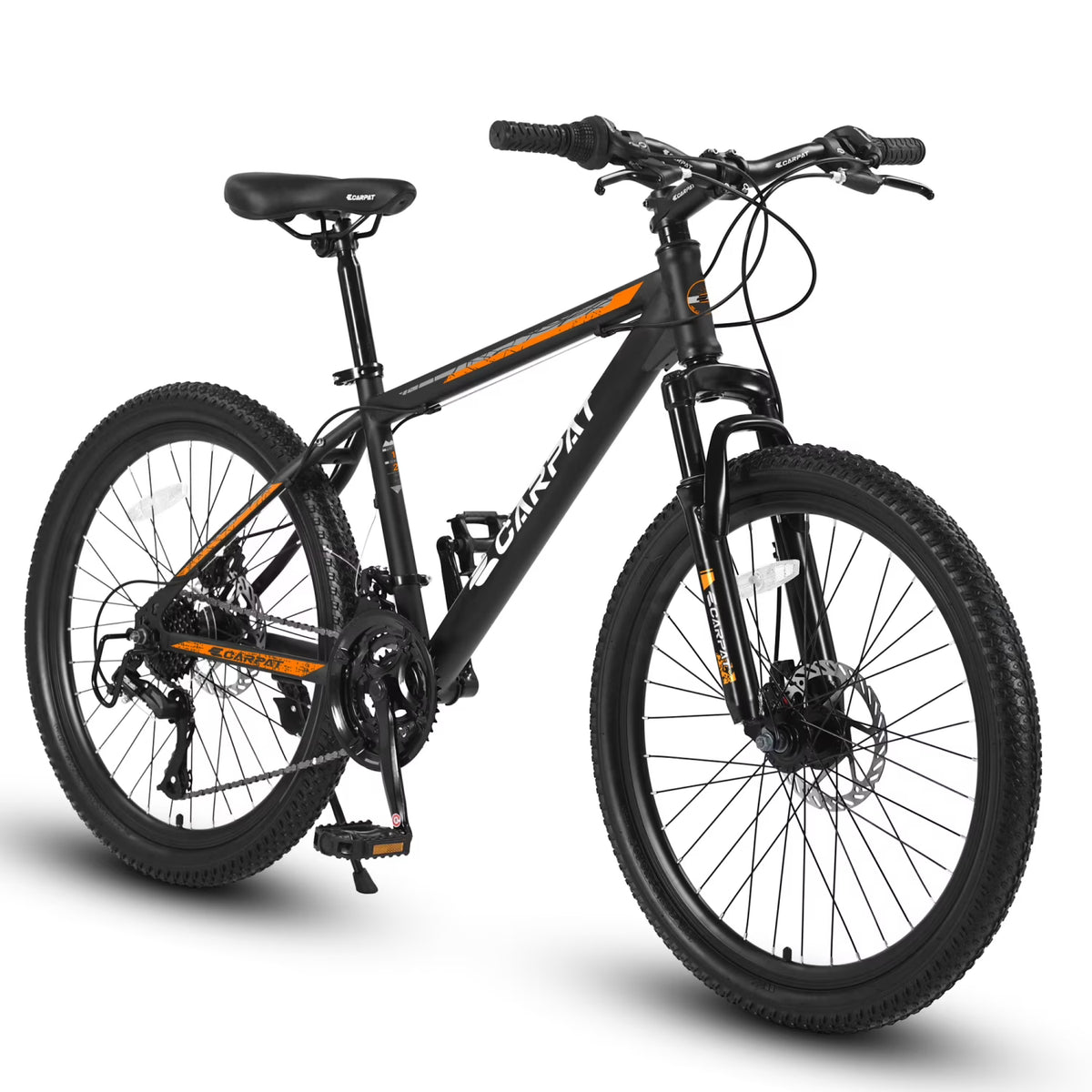 26 in Mountain Bike, Shimano 21 Speeds W/Mechanical Disc Brakes, High - Carbon Steel Frame, Suspension MTB Bikes Mountain Bicycle for Adult &