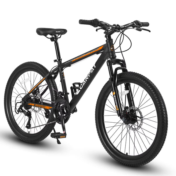 26 in Mountain Bike, Shimano 21 Speeds W/Mechanical Disc Brakes, High - Carbon Steel Frame, Suspension MTB Bikes Mountain Bicycle for Adult &